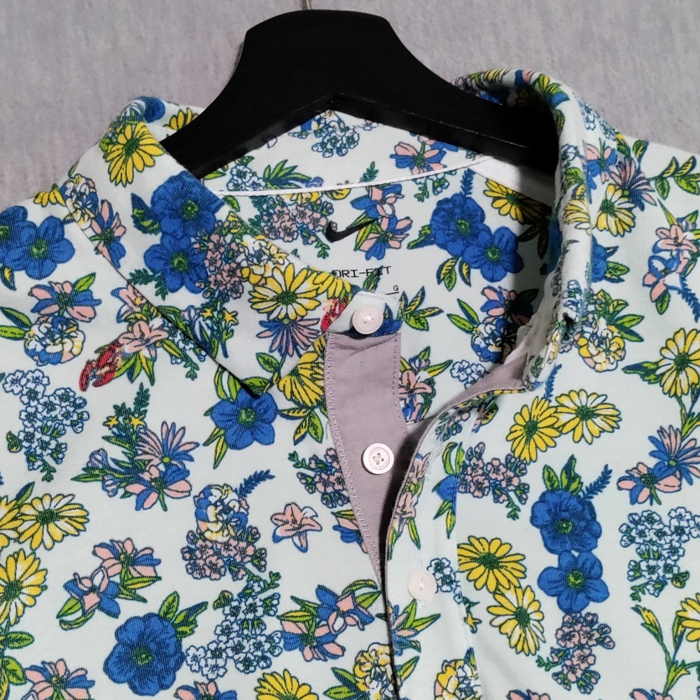 Nike Tour Dri-FIT Player Floral Golf Polo Shirt Mens LARGE Colorful DH0940‎ 394 - Picture 7 of 15